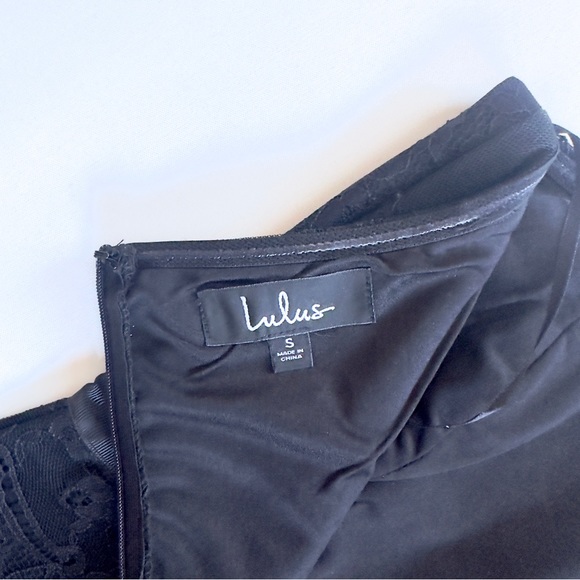 LULUS READY TO WOW BLACK LACE STRAPLESS BODYCON LBD MINI DRESS. SzS - Picture 10 of 12